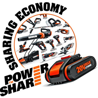 WORX WG157E.9 Lightweight Cordless Grass Trimmer - 20V Tool Only with AutoFeed and Easy Grip Handle, 2-in-1 Edge Trimmer, Part of WORX PowerShare Battery System (No Battery or Charger)