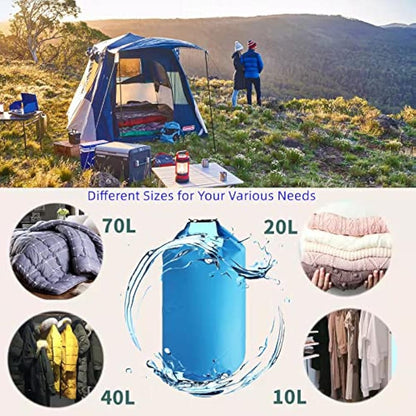 CMC-PROGEAR 10L/20L/40L/70LWaterproof Dry Bag, Lightweight Canoe Bags Storage Bags,Dry Sacks Waterproof Bags for Kayaking Rafting Boating Hiking Camping Travel Fishing Swimming(70L, Navy Green)