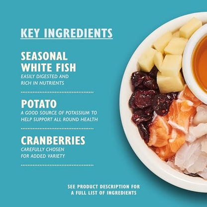 Lily's Kitchen Made with Natural Ingredients Adult Dry Cat Food White Fish with Salmon Grain-Free Recipe 4 x 800g
