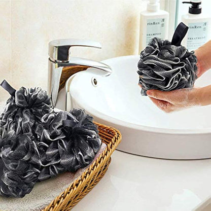 3 Pack Bath Shower Sponge JollyJelly Mesh Bath Loofahs Body Scrubber Brush for Women Men Exfoliate Skin Clean Soothe Skin (60g/PCS)