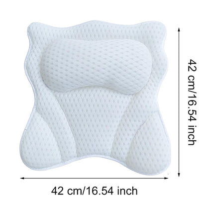 Bath Pillow,Bath Pillows for Head and Neck with 6 Suction Cups,Bath Cushion