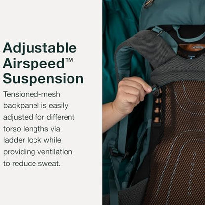 Osprey Renn Women's Backpack, 65L, Dark Charcoal/Gray Wolf, O/S