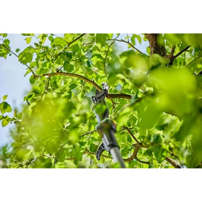Gardena Cordless Telescopic Tree Pruner HighCut 250/18V P4A no battery: Lopper with telescopic handle for branches up to 4 m high, rotating cutting head, ergonomic handle, LED display (14774-55)