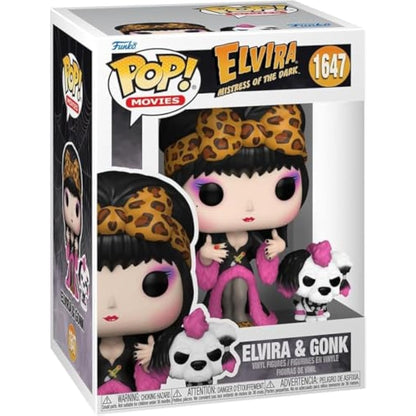 POP Horror Icons: Elvira & Gonk - Mistress of The Dark Funko Vinyl Figure (Bundled with Compatible Box Protector Case) Multicolor 3.75 inches