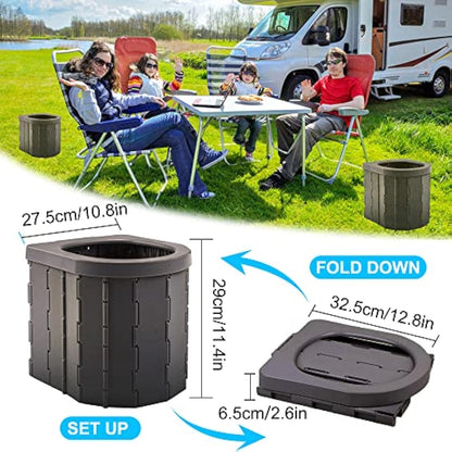 KINSPORY Portable Toilet, Outdoor Camping Toilet Fishing Toilet Campervan Toilet Collapsible Toilet Bucket Portable Loo Camping Loo Camping WC