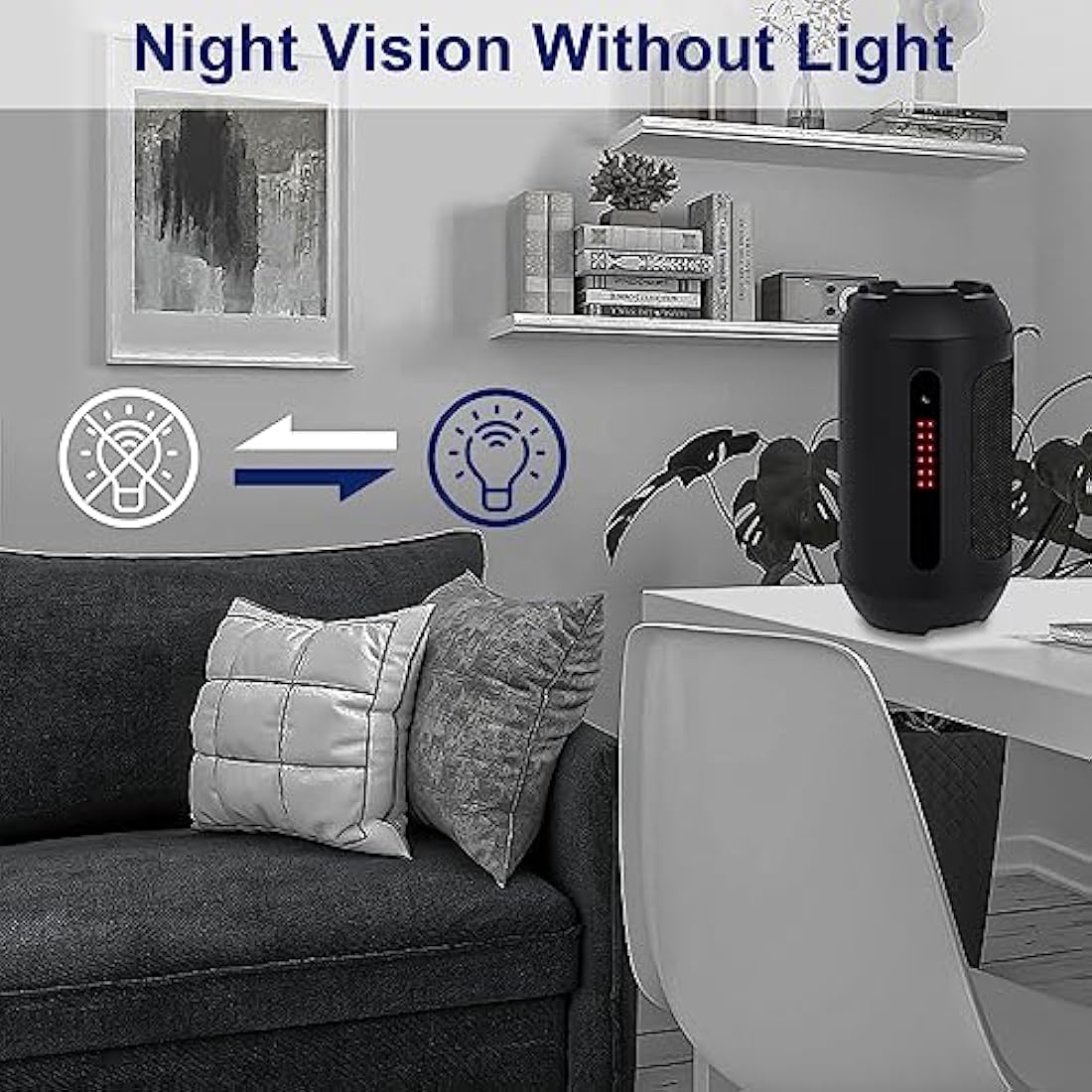 OTADUG Spy Camera Speaker, 1080P HD Mini Wireless Hidden Camera Security Surveillance Nanny Camera with Video and Audio, Motion Detection, Night Vision, 15-hour Playtime, 128 GB