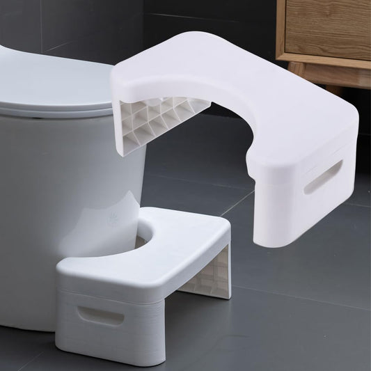 7 inch Toilet Stool for Adult and Kids, Detachable ? Stackable, Bathroom Potty Step Stool, for Healthier Toilet Posture (White)