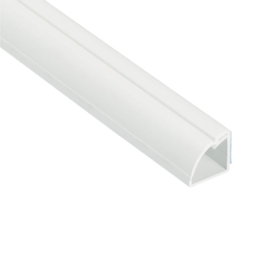 D-Line Quarter Round Cable Trunking, Quadrant Cable Cover, Paintable, Self-Adhesive Wire Cover, Corner Floor Trim, Cable Management - 22mm (W) x 22mm