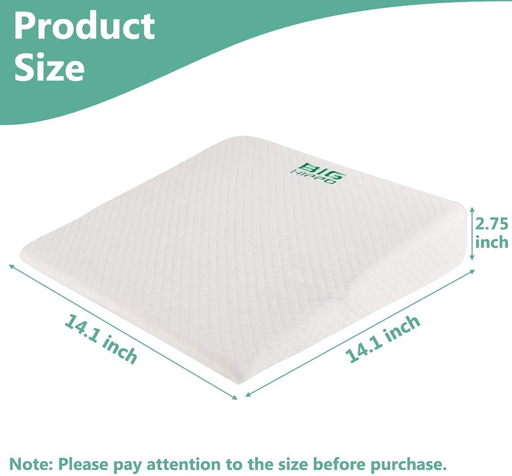 Big Hippo Memory Foam Seat Cushion - U-Shaped Tailbone & Sciatica Pain Relief Chair Pad for Posture Correction