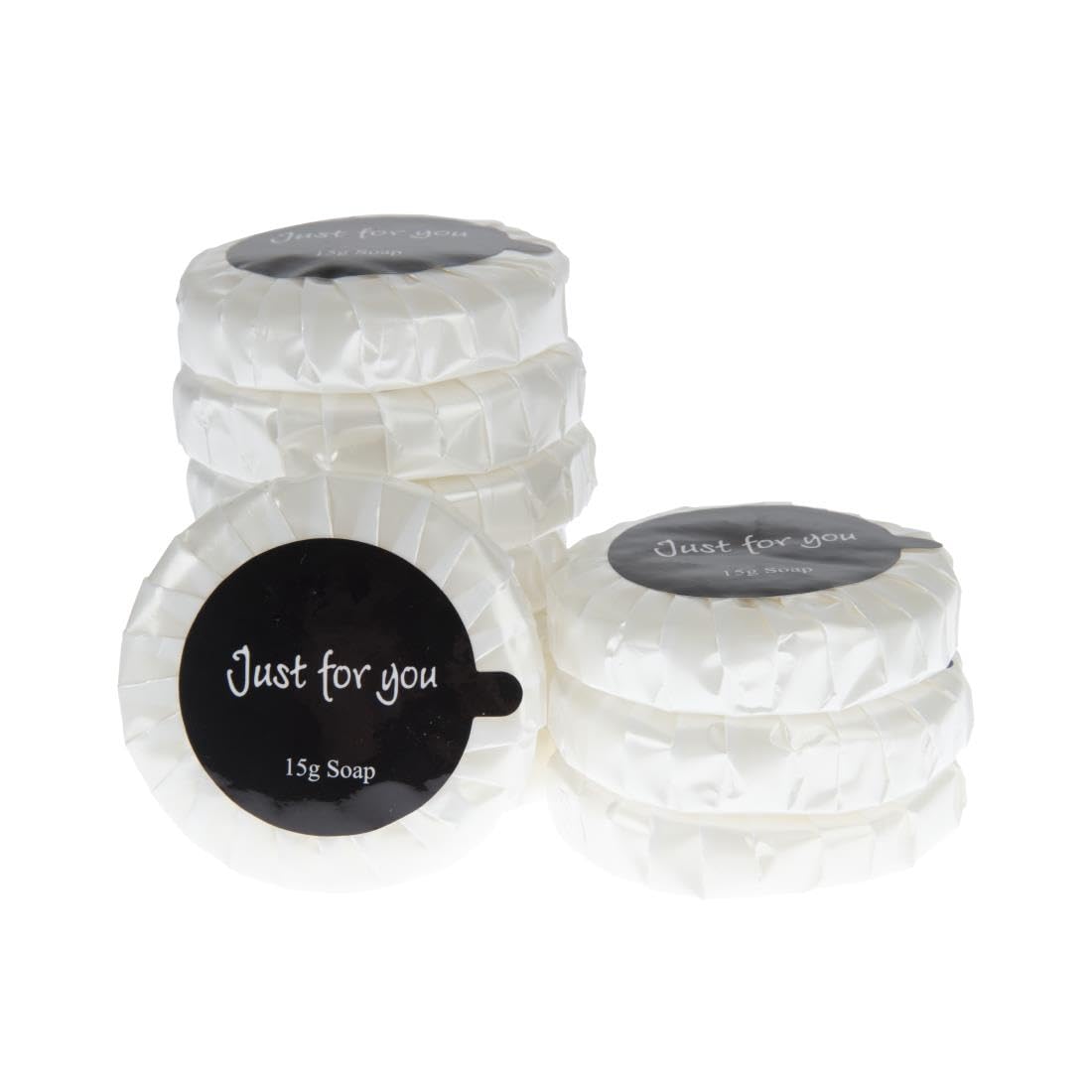 Travel Toiletries - Just for You Soap 20ml (Pack of 100), Weight: 15 grams per Soap, Dimensions: 45(Dia) x 10mm, REACH Compliant Hotel Soaps, Pleasant