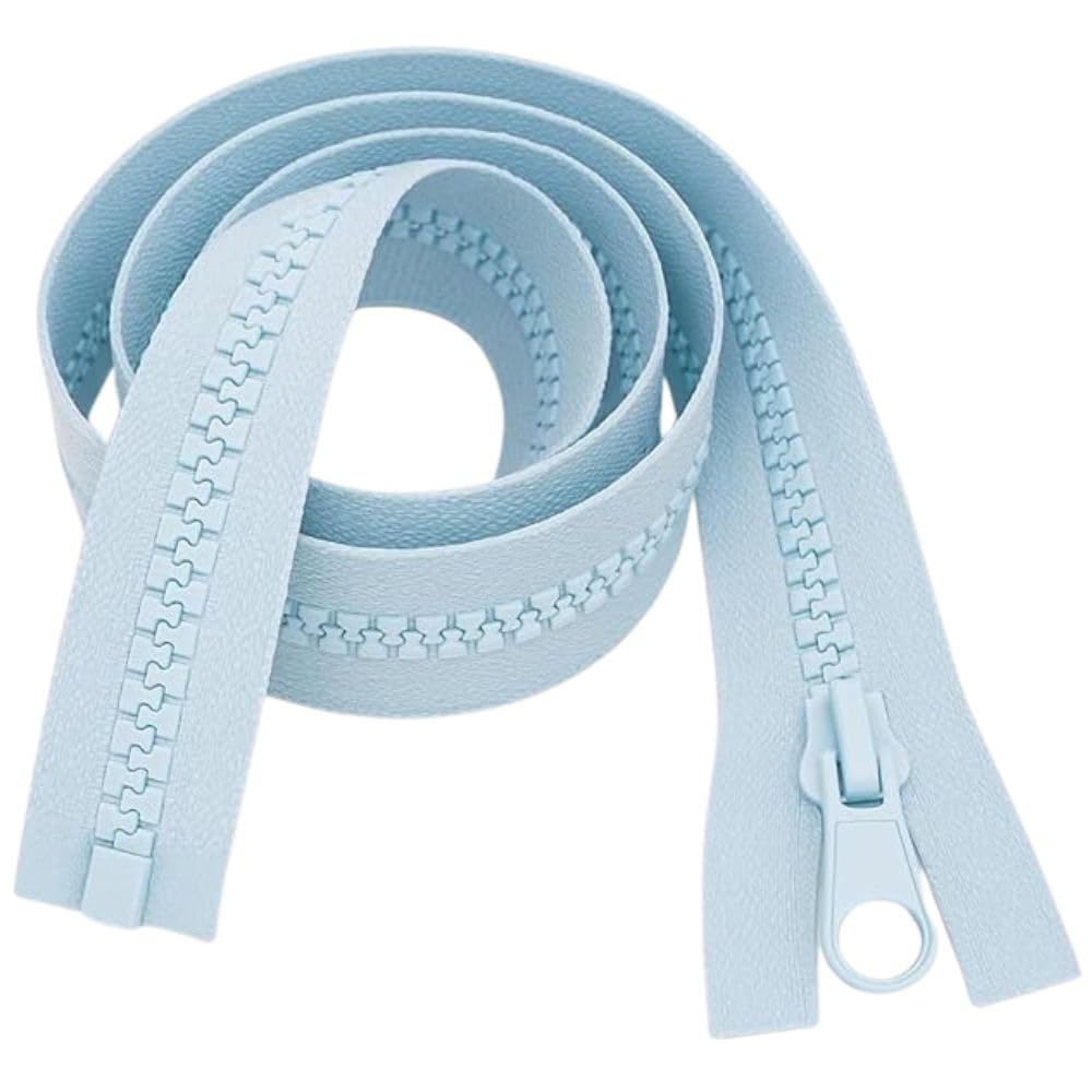 18" (46cm) Pale Blue Chunky Zip - Heavy-Duty Open-Ended Separating