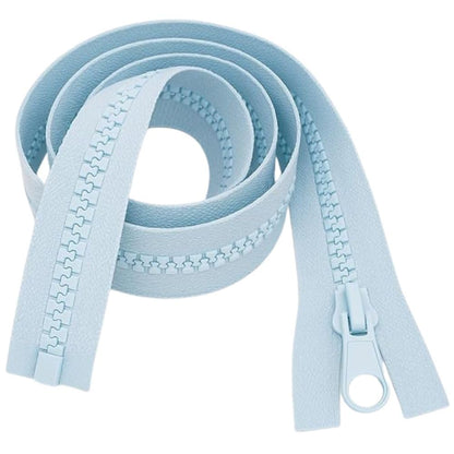 18" (46cm) Pale Blue Chunky Zip - Heavy-Duty Open-Ended Separating