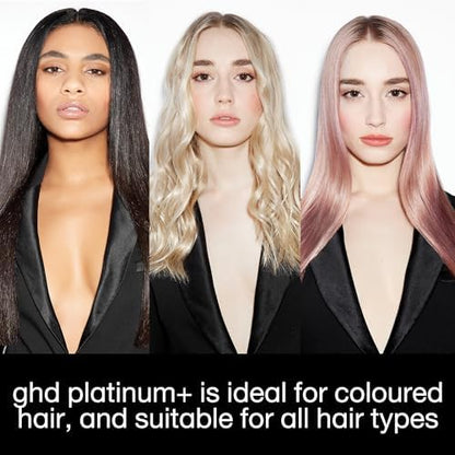 ghd Platinum+ Hair Straightener & Professional Styler - Stronger Hair, More Shine, Colour Protection - for All Hair Types - (UK Plug)