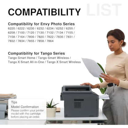 303 Ink Cartridges Combo Pack, 303XL Cartridges Black and Colour Compatible for HP 303 Ink Cartridges, for HP Envy Photo 7134 7830 6232 6230 7130 6220 6234 7155 7800 7834 7855 7864 TANGO X (2-Pack)