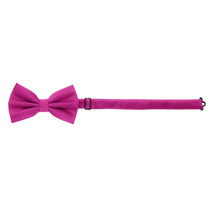 MASADA bow tie magenta - men's accessory in silk-look, continuously adjustable, handmade with hook closure - 12 x 6 cm