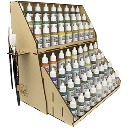War World Gaming MDF 7-Tier Paint Station Stand for Model Painting – Wargame Miniature Mini Figure Painting Diorama Railway Railroad Modelling Hobbyists