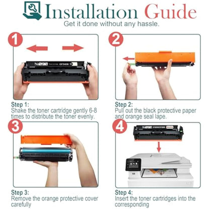 HenceBuy CF210X 131X Toner Cartridges Compatible for HP 131X CF210X CF210A 131A for HP LaserJet Pro 200 color MFP M276nw M276n M251n M251nw Black Cyan Magenta Yellow (4-Pack)