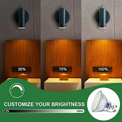 Unikcst GU10 LED Light Bulbs Dimmable 10W Warm White 3000K Spotlight Bulbs Replaces 100W Halogen Lamp, Super Bright 1050lm Spot Lights 220-240V, Beam Angle 120°, 10 Pack
