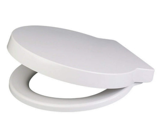 Euroshowers 87360 Round Soft Close Toilet Seat, White, 400 mm x 420 mm