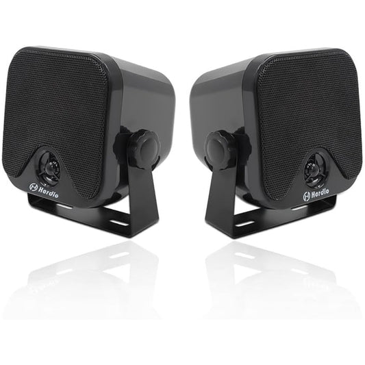 Herdio 120W Outdoor Speakers Waterproof - 4 Inches Marine Grade Mount Speakers For Home, Boat, Poolside, Patio, Indoor Outdoor