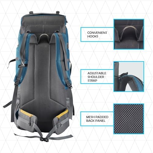 TRAWOC STONEX 60 Ltr Travel Backpack Trekking Rucksack bag for Men & Women Travel Bag Hiking Backback, HK001
