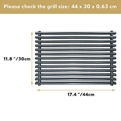 Denmay 7525 44 x 30CM Porcelain Enameled Grates for Weber Spirit E310 E320 S310 S320, Spirit 700, Weber 900, Genesis Silver/Gold/Platinum B&C, Cooking