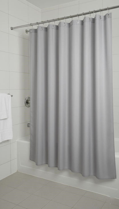 ProBytes Frosted HD-PEVA 178x183Cm Shower Curtain - 70x72 Inches, 12 Metal Designer Rail Hooks, Reinforced Eyelet Holes, Translucent