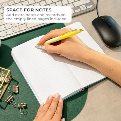 Clever Fox Password Book 2nd Edition – Hardcover Password Keeper with Laminated Alphabetical Tabs – Internet Address Notebook & Login Details Organizer Journal – 10.4x19.3cm (Dark Teal)