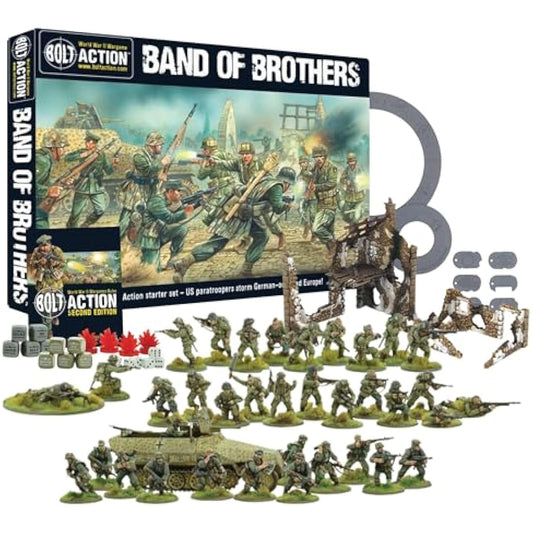 Warlord Games Wargames Delivered Bolt Action Miniatures - Band of Brothers Starter Set- English Language. Action Figures 28mm WWII Miniature Models and Tanks for Miniature Wargaming
