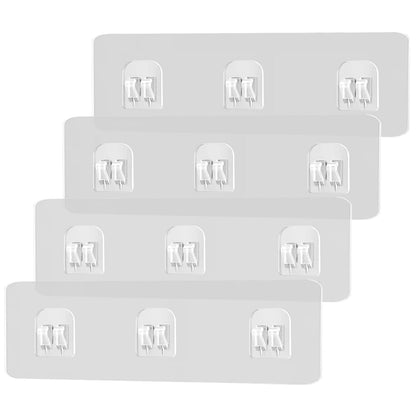 4 Pcs Shower Caddy Adhesive Replacement, Strong Stickers Wall Hooks
