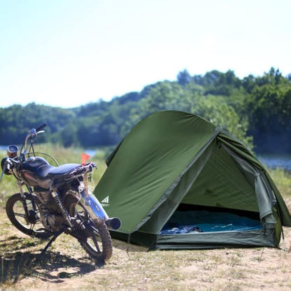 Forceatt Tent, 1/2 Person Two Doors Camping Tent, Ultralight Waterproof 1-2 Man Tent,Quick To Set Up,Portable,for Camping,Motorcycle Travel, Backpacking