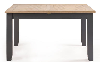 Julian Bowen Bordeaux Extending Dining Table,Dark Grey&Oak - H78xW180xD90cm