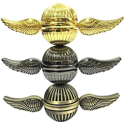 Multibao Snitch Fidget Hand Spinner for Kids & Adults Metal Sensory Toys Gadget Spinning Top Focus Toy Fingertip (Golden)