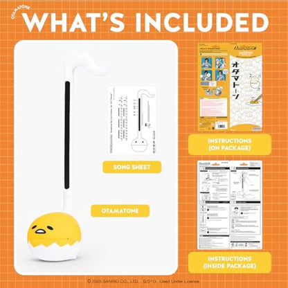Otamatone Special Edition Sanrio (Gudetama) - Fun Electronic Musical Toy Synthesizer Instrument by Maywa Denki (Official Licensed) [Includes Song Sheet and English Instructions]