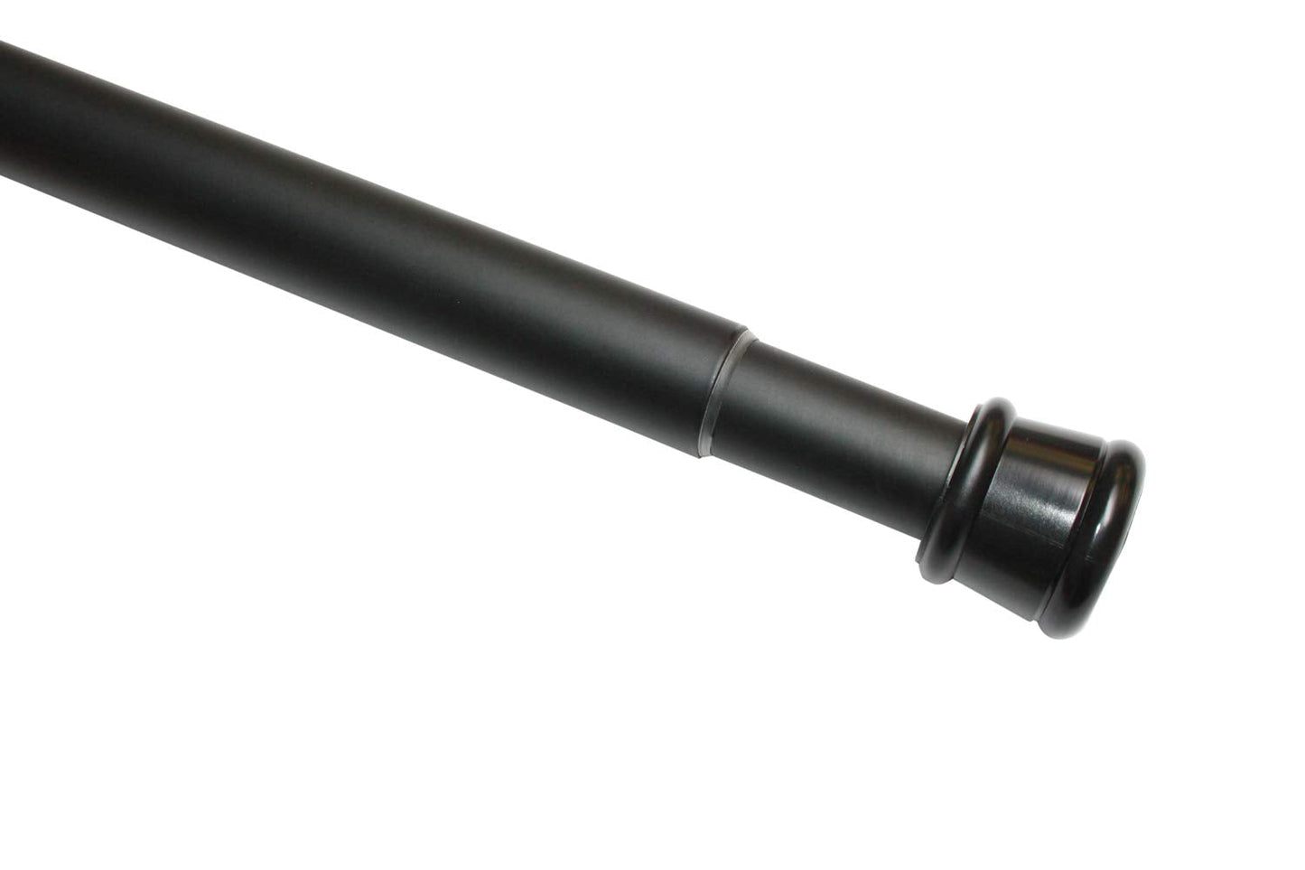 GARDINIA Tension Rod, Metal Rod, Extendable, Curtain Pole without Drilling or Screwing Required, Diameter 23/26 mm, Length 90-140 cm, Matte Black