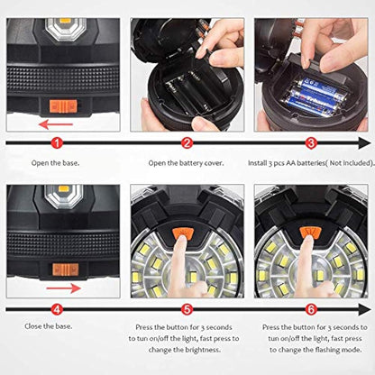 Car LED light Road Flares, Vehicle Emergency Breakdown Kit, with 8 Amber Flashing modes,Warning Signal beacon disc for safety with 1.5km 360 degree visibility plus magnetic base and hook attachment