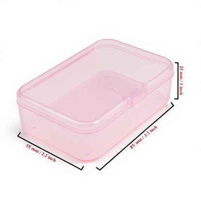 Goodma Rectangular Plastic Storage Boxes, 85 x 55 x 25 mm, Pink
