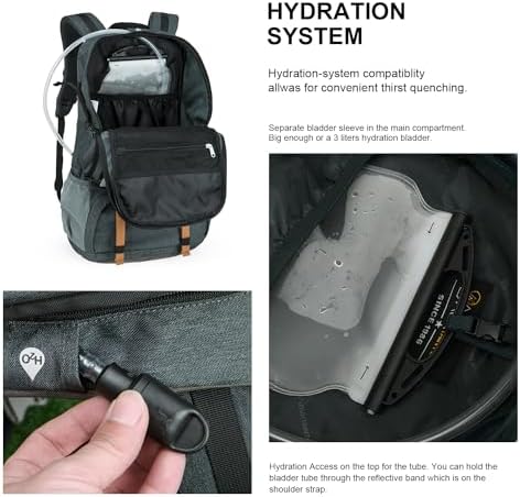 MOUNTAINTOP 40L Hiking Backpack Water Resistant Mens Women Rucksack for Trekking, Traveling, Camping, Cycling, Climbing
