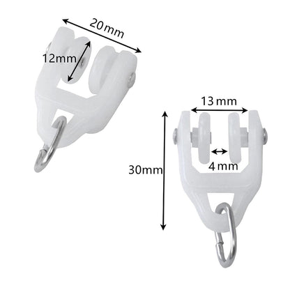 Ceiling Curtain Track Accessories Flexible Bendable Curtain Track Rollers Plastic Drapery Rail Sliding Glider for Windows Shower Curtain Tracks