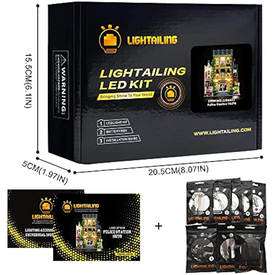 Lightailing Light Set For (Creator Expert Police Station） Building Blocks Model - Led Light kit Compatible With Lego 10278(NOT Included The Model)