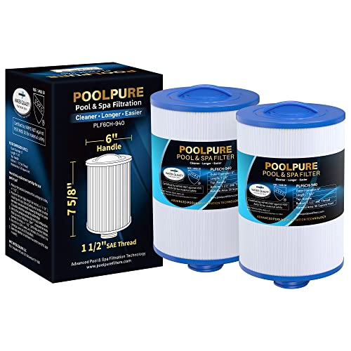 POOLPURE Spa Filters for Hot Tub ???????????????, Replacement for Unicel 6CH-940, Pleatco PWW50P3, PWW50-P3, Filbur FC-0359, Waterway Plastics