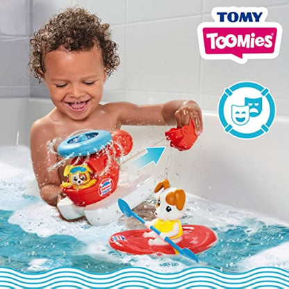 Toomies E73307C Tomy Sea Set Floating Helicopter and Rescue Raft Bundle – Water Spinning Rotor – Pilot Squirter – Baby Bath Toy & Pourer – Suitable from 12 Months