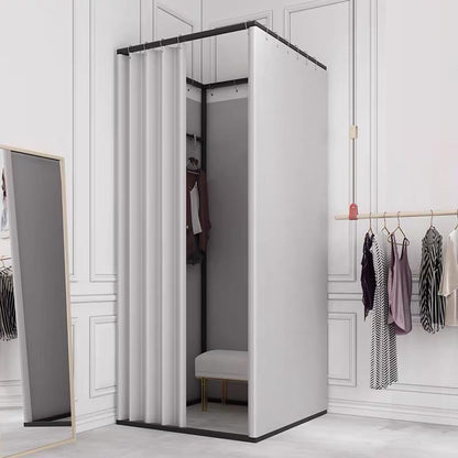 Portable Fitting Room for Clothing Store, Mobile Changing room with shading curtain, Foldable Temporary Privacy Protection dressing Room for Mall