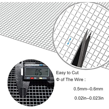 C&Xanadu 100mm X 6m Wire Mesh Roll,Rodent Proofing Metal Mesh Galvanised,Welded Steel Mesh Panels Stop & Prevent Rat & Mouse Access
