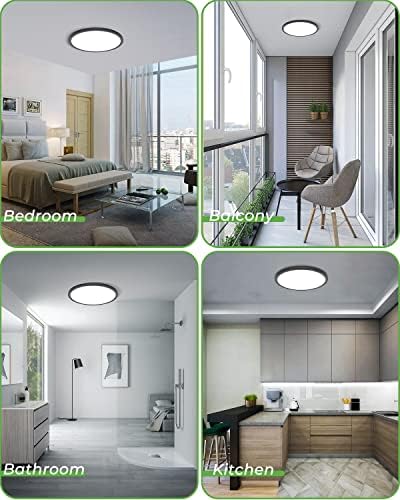 zemty 2 Pack 29W 3200LM LED Ceiling Light, 30cm Bathroom Lights Ceiling 3000K/4500K/6000K 3 Color Temperature Flush Ceiling Light Round Ultra Thin for Bedroom, Living Room, Kitchen