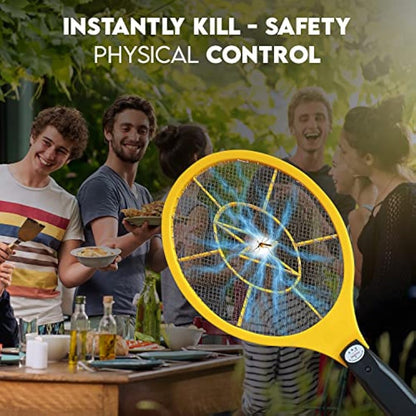 KK'S GLAMS Electric Fly Swatter Bug Zapper Battery Operated Flies killer Indoor & Outdoor Pest Control Mosquito and Insect Catcher Racket
