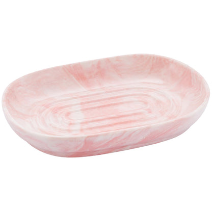 Xgvzs 1 PCS Ceramic Soap Dish Bar Soap Holder Soaps Tray Dish Oval Container Keep Soap Dry for Bathroom Sink Kitchen Counter (Pink)