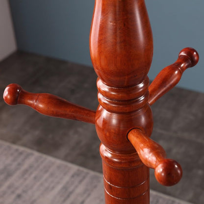 Multibao Sturdy Wooden Coat Rack Stand Vintage Posh Solid Wood 185cm with 9 Hooks Heavy Duty Free standing Hall Coat Hat Clothes Tree Stands for