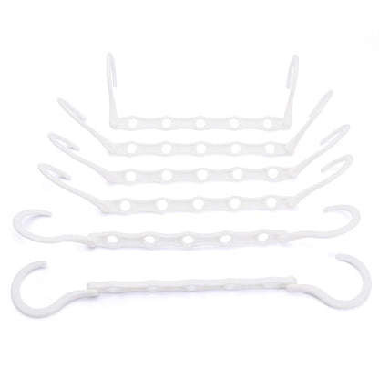 HOUSE DAY Space Saving Hangers 10 Pack, White Magic Hanger Hooks