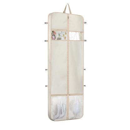 Syeeiex Wedding Dress Bag Long Dress Bag Cover 72 Inch Garment Bag Clothes Cover with 4 Large Pockets and PVC Transparent Window for Wedding and